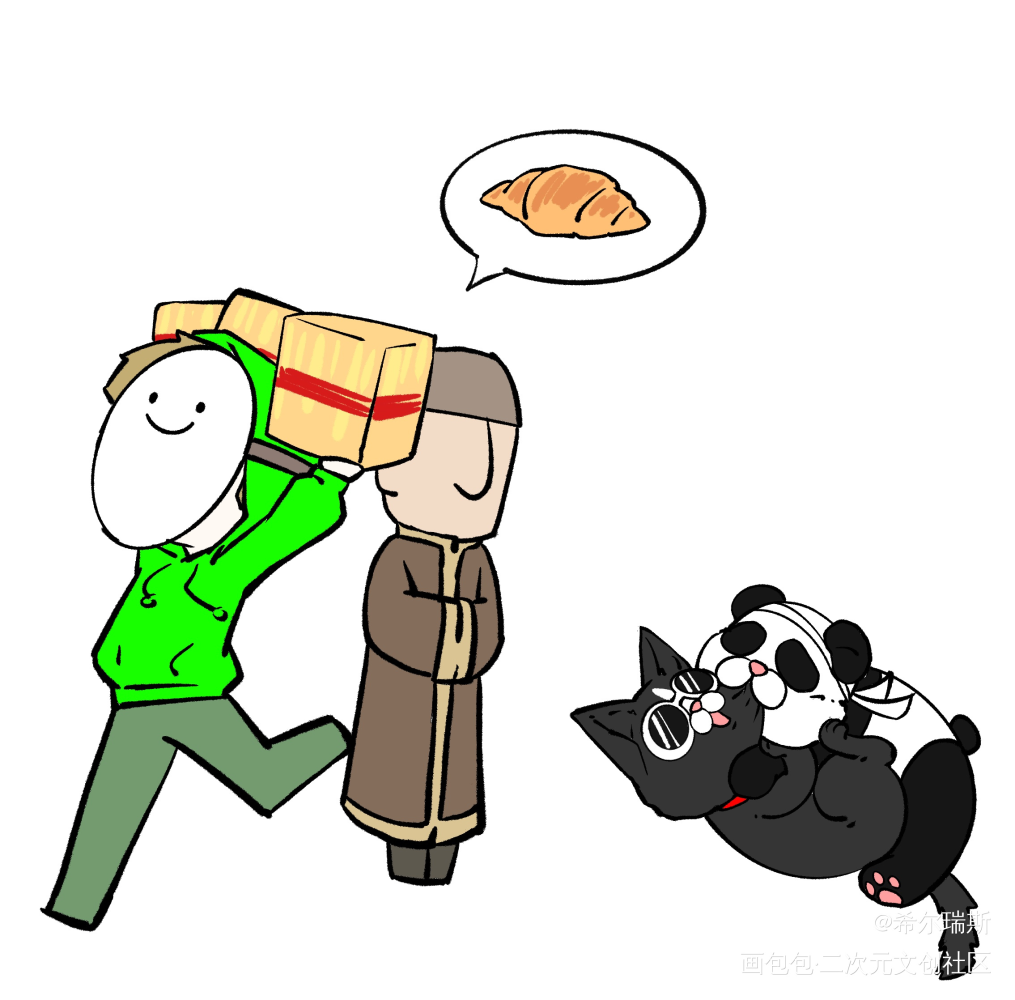 今天做了可颂猫_MCYT绘画作品