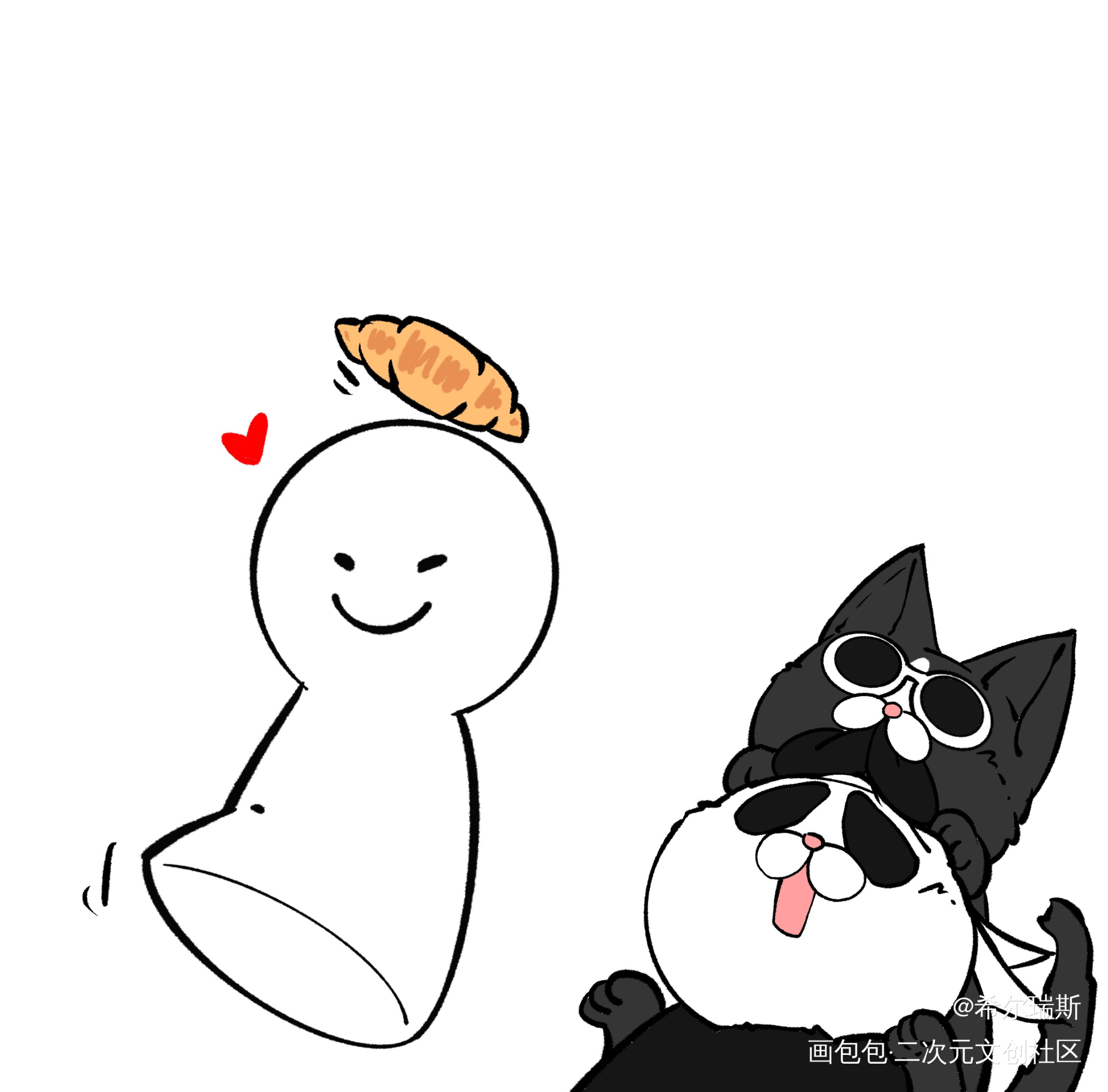 今天做了可颂猫_MCYT绘画作品