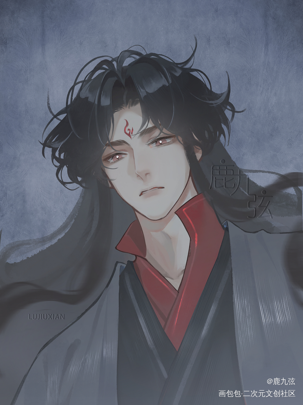 摸鱼冰_人渣反派自救系统冰秋洛冰河摸鱼绘画作品