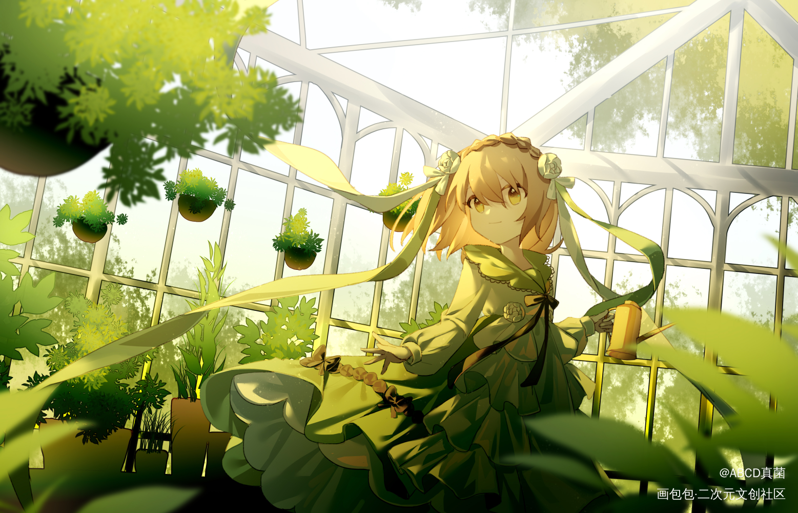 绿油油_原创oc绘画作品
