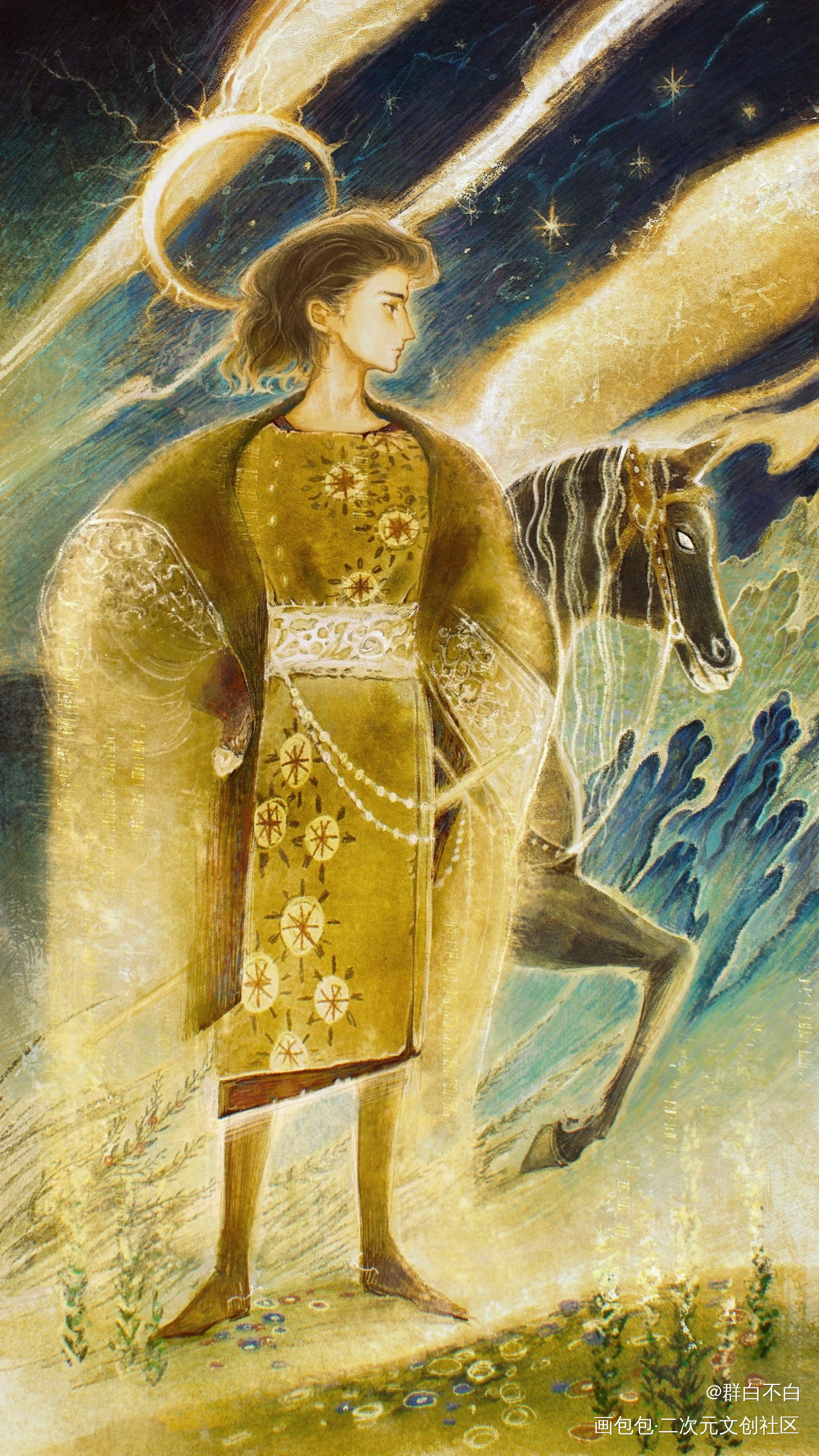 启程_插画绘画原创oc绘画作品