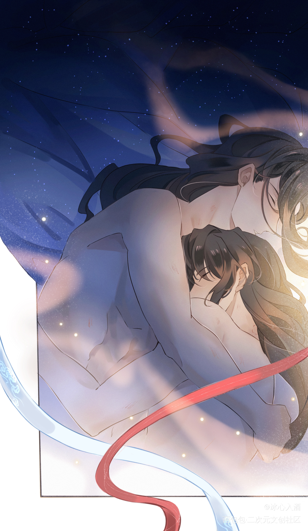 晚安魏婴_魔道祖师忘羡绘画作品
