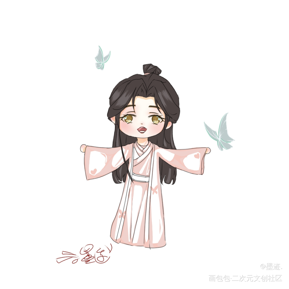 哇，是扑棱蛾子唉~_天官赐福谢怜绘画作品