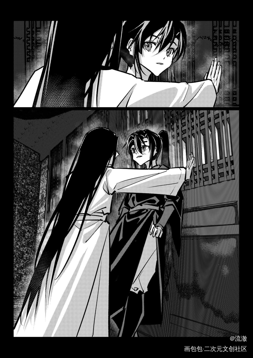 《长岁》六_魔道祖师忘羡蓝忘机魏无羡绘画作品