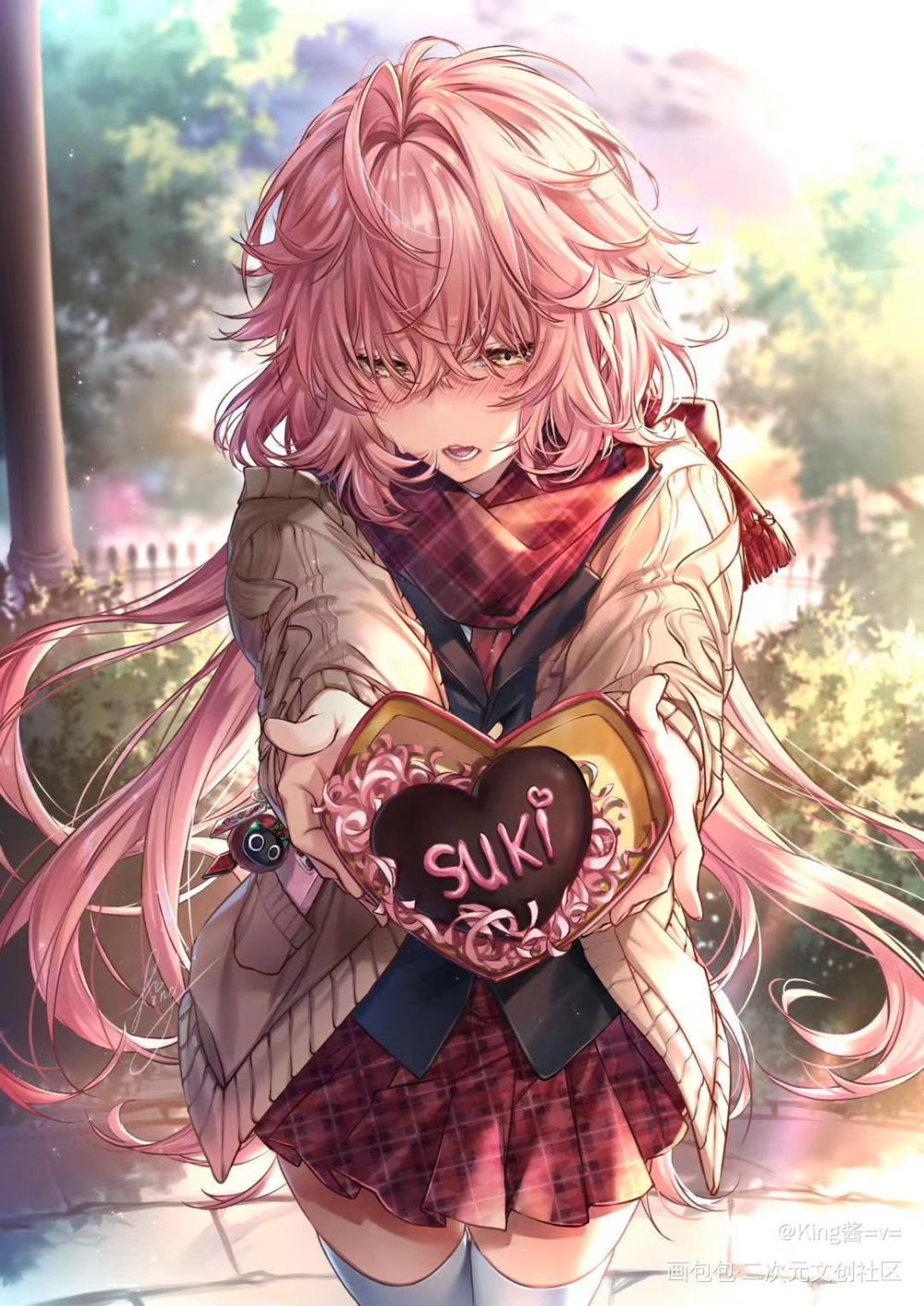 情人节快乐～💖🍫_oc绘画作品