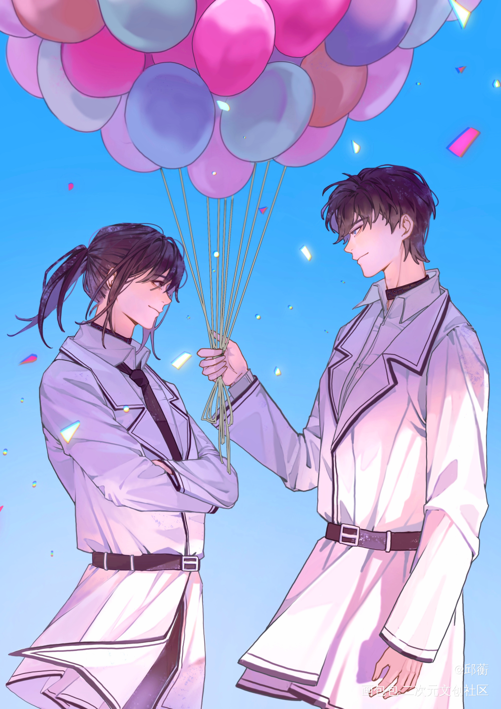 情人节快乐_我在惊悚游戏里封神绘画作品