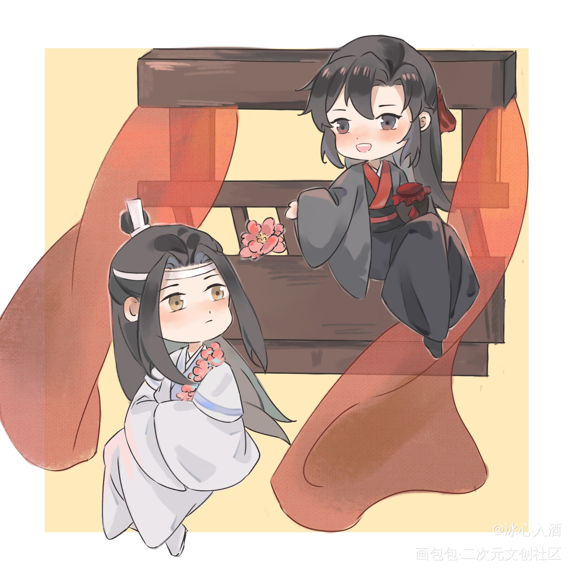 结情_魔道祖师忘羡绘画作品