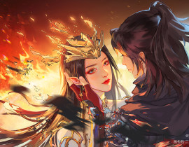 《斗破苍穹》美杜莎&萧炎_绘画作品