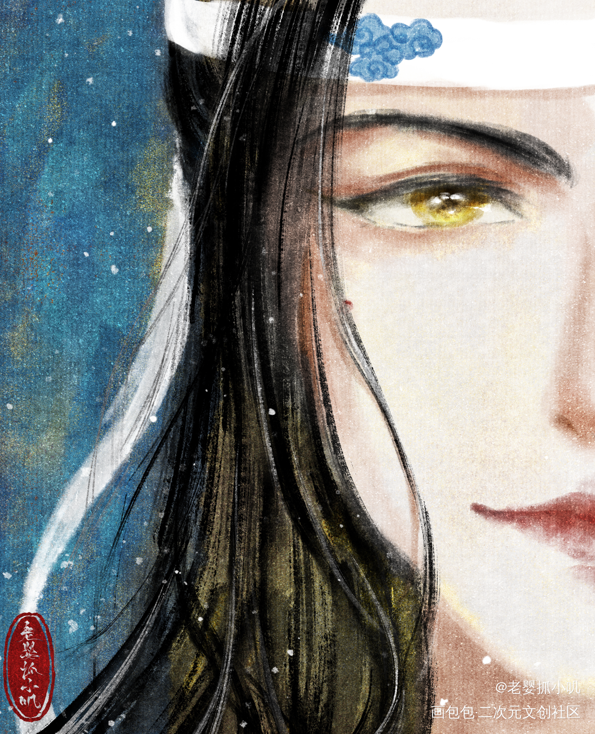 情人节快乐_魔道祖师忘羡蓝忘机魏无羡头像绘画作品