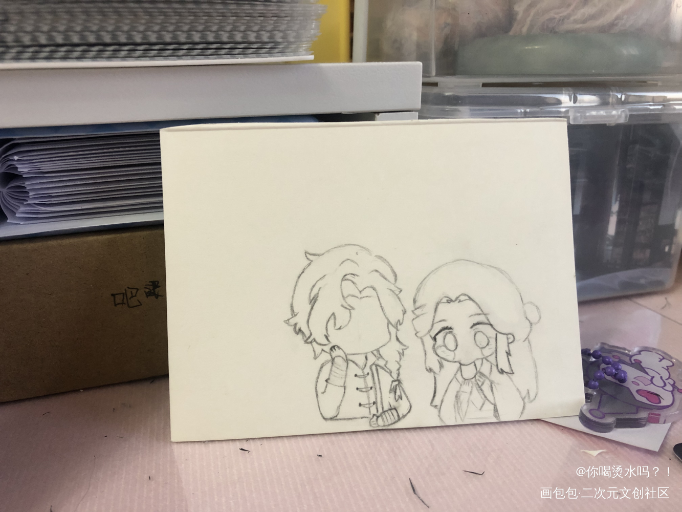 花城谢怜情人节快乐🎁_天官赐福花怜节日铅笔绘画作品