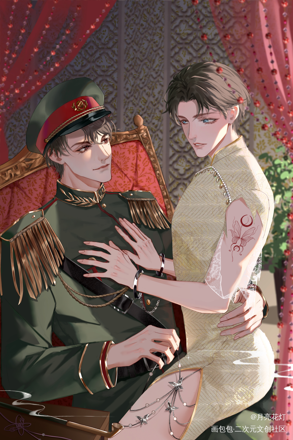 军阀辛x旗袍黎_谁把谁当真188男团黎朔赵锦辛辛黎绘画作品