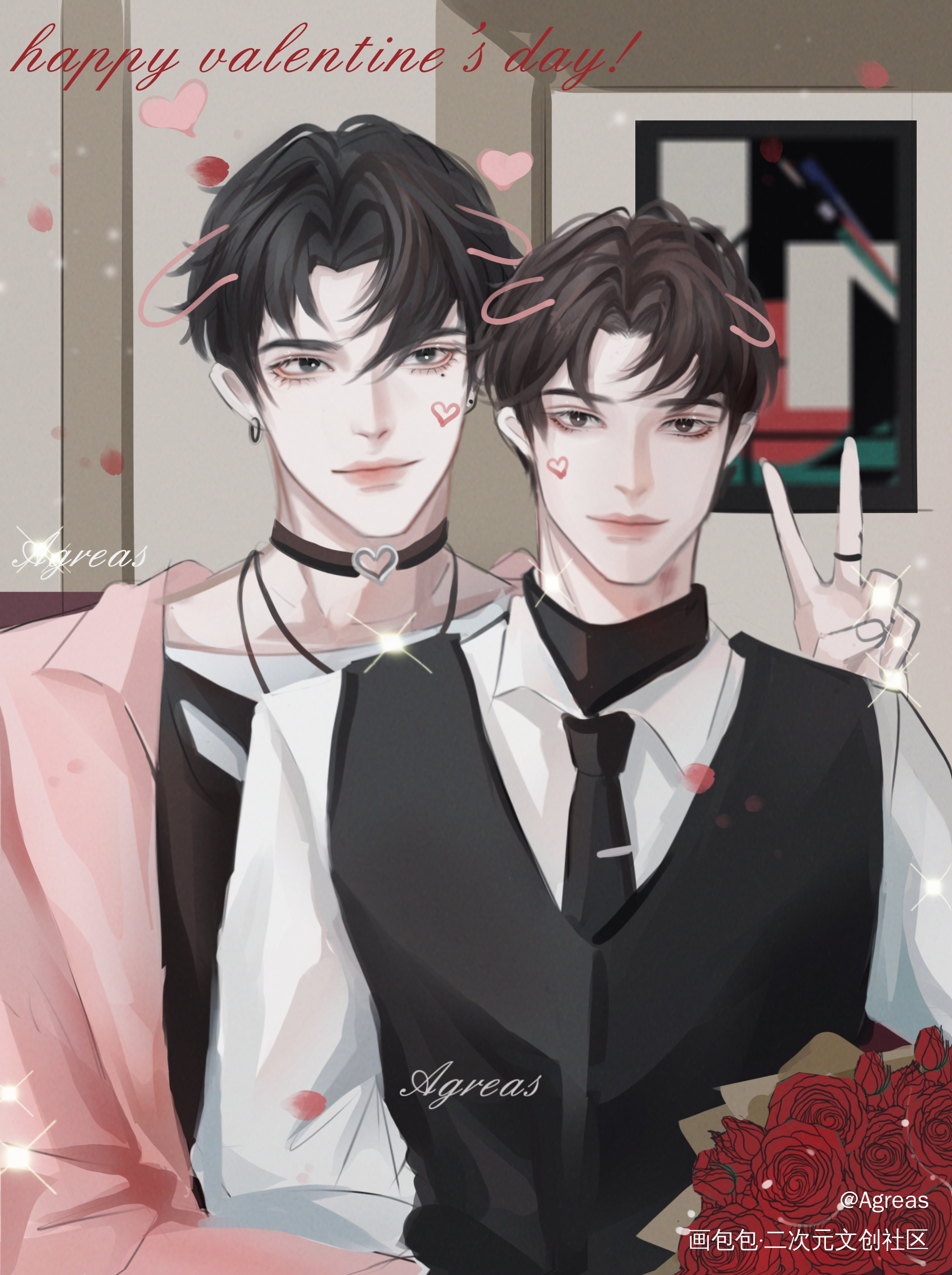 妹叔七周年快乐_谁把谁当真188男团黎朔赵锦辛板绘涂绘画作品