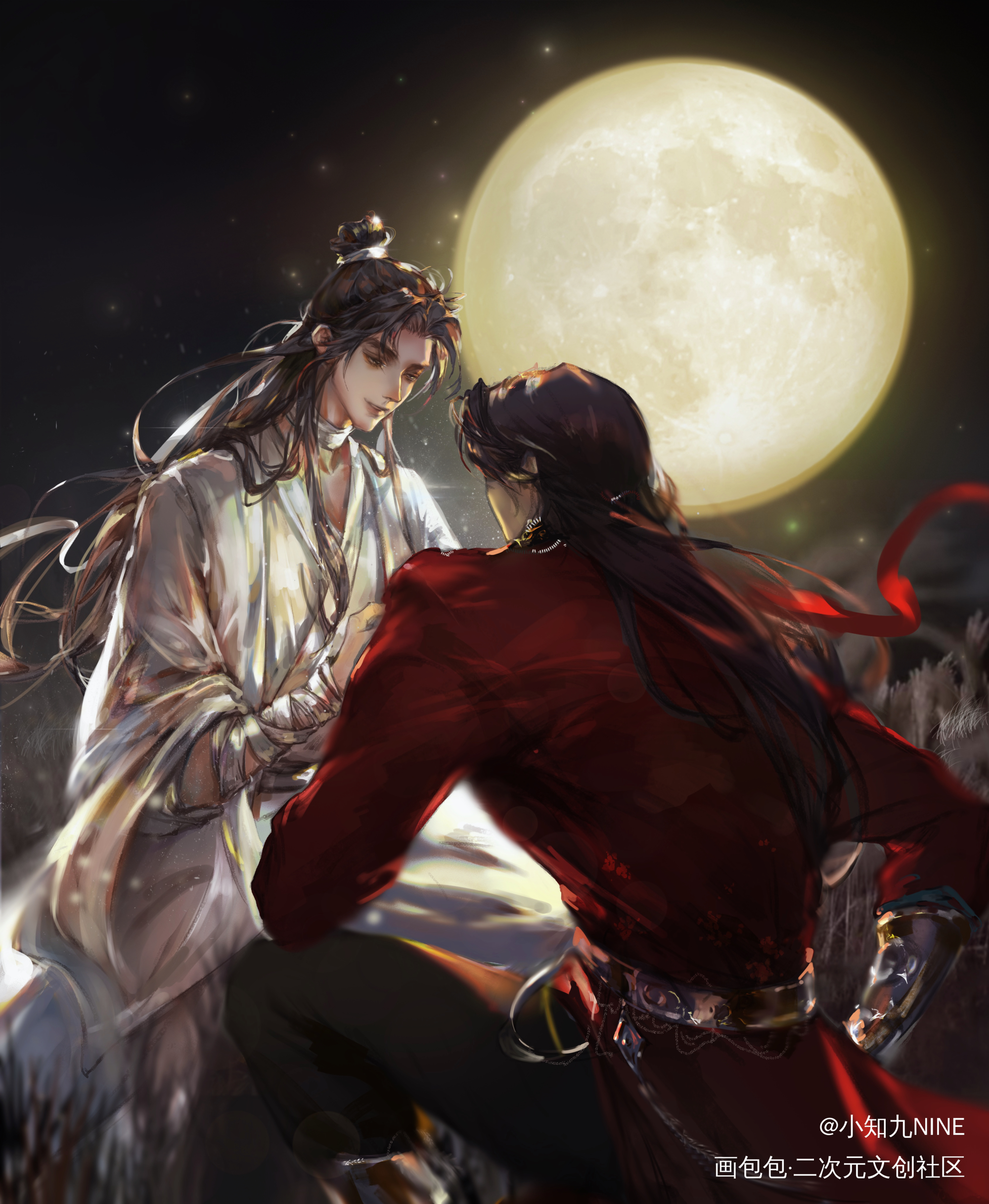 花怜情人节快乐！_天官赐福花怜板绘涂绘画作品