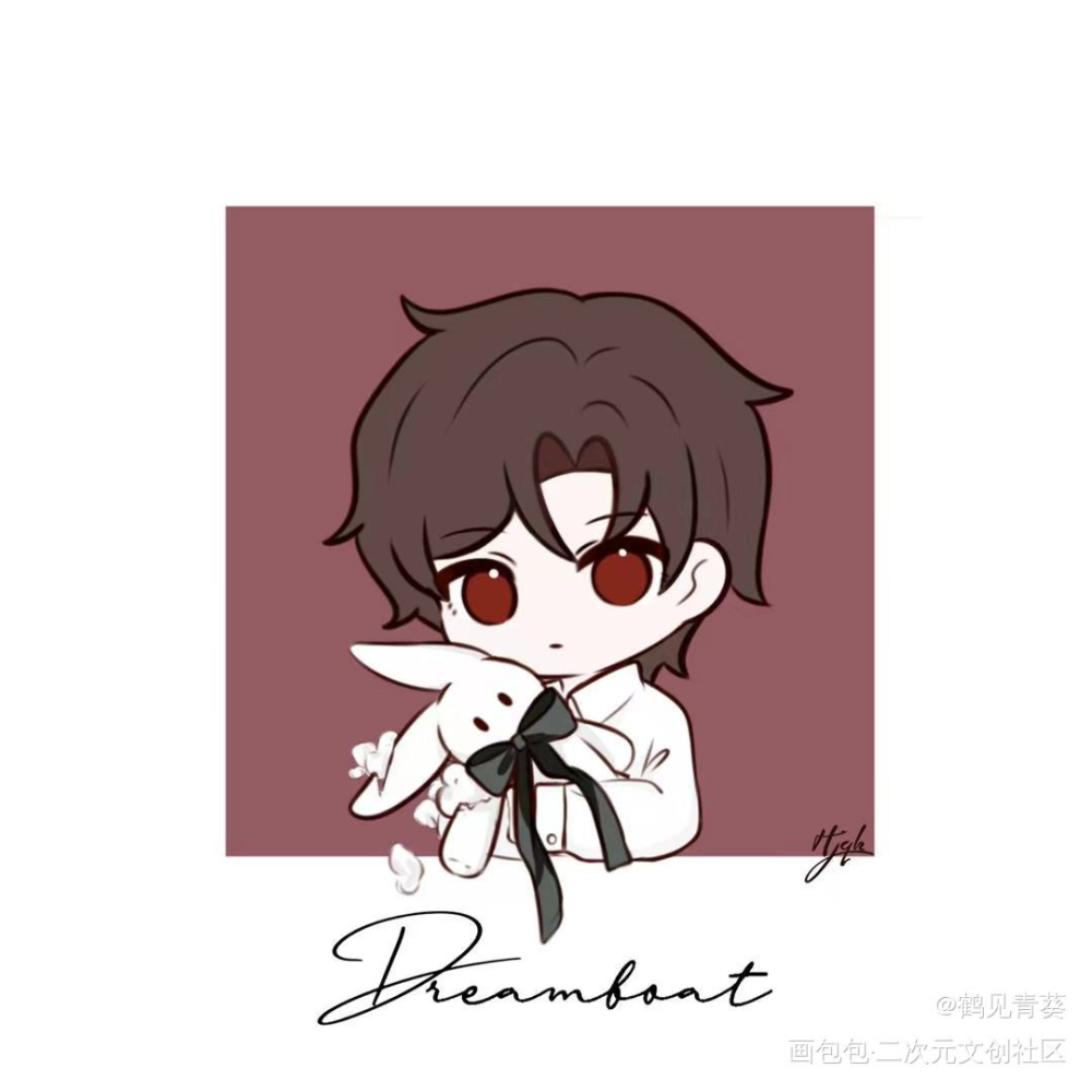 _光与夜之恋陆沉Q版摸鱼绘画作品