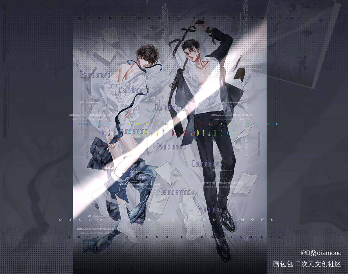 你的距离_你的距离庭霜柏昌意插画同人D桑diamond游乐园绘画作品