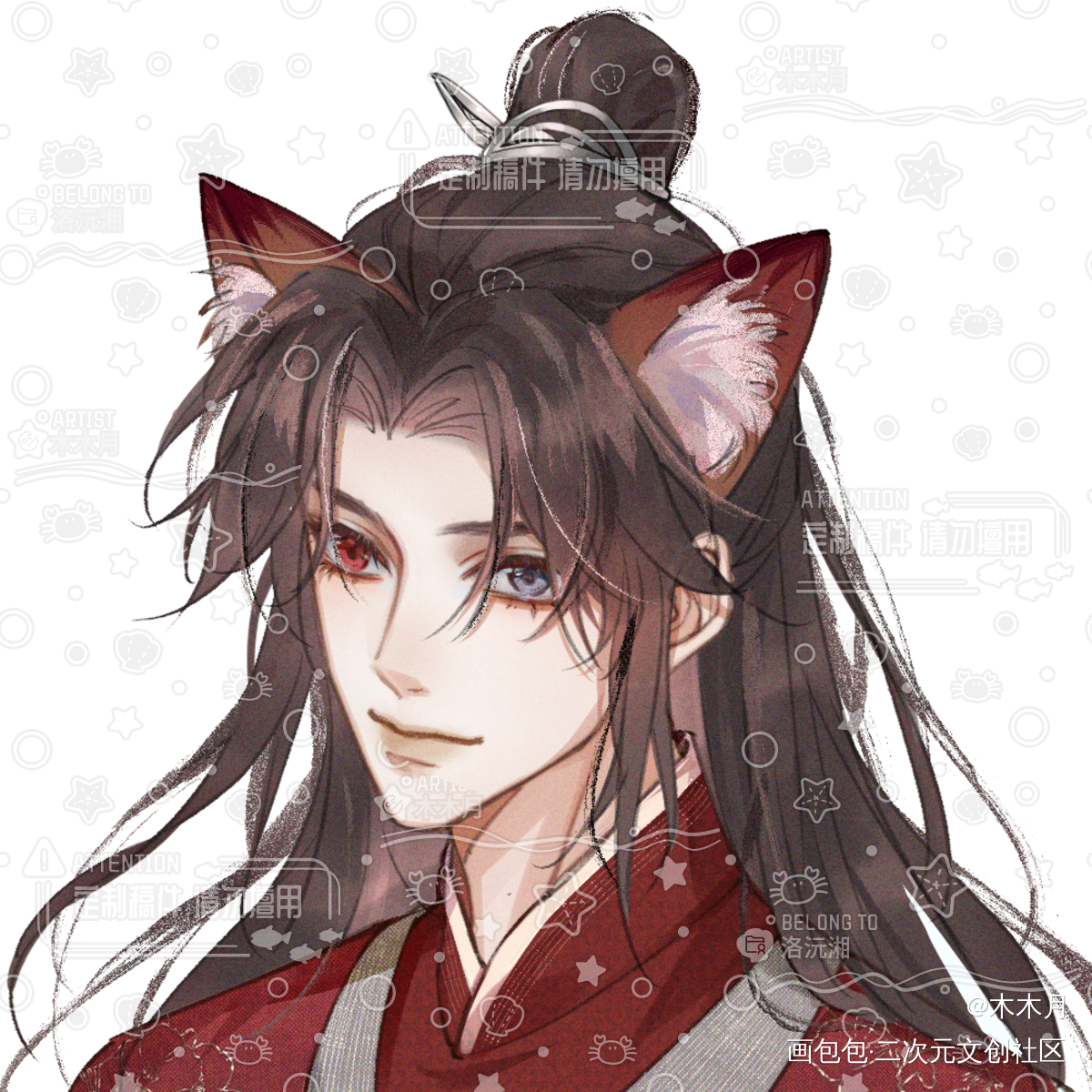 小狐狸_剑名不奈何古风头像约稿绘画作品