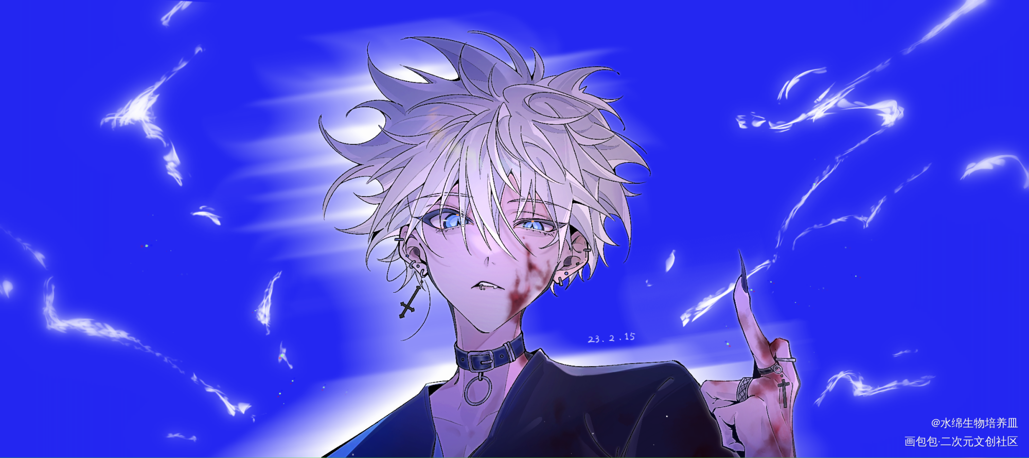 _全职猎人板绘涂平涂插画同人奇犽绘画作品