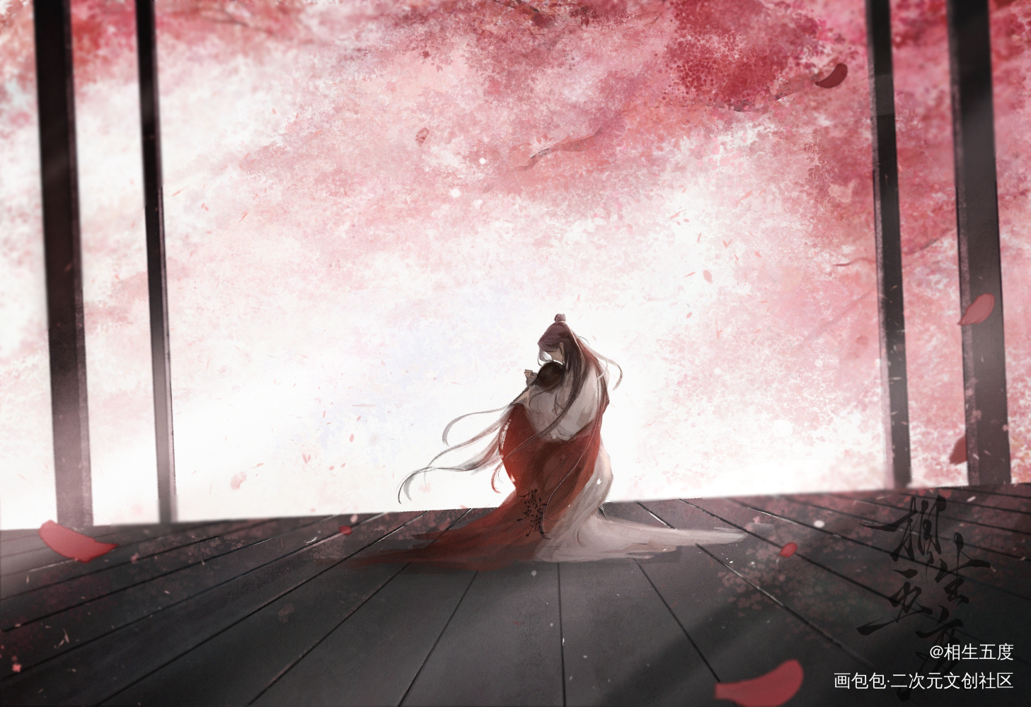【花怜】岁月静好_天官赐福花怜古风插画绘画作品