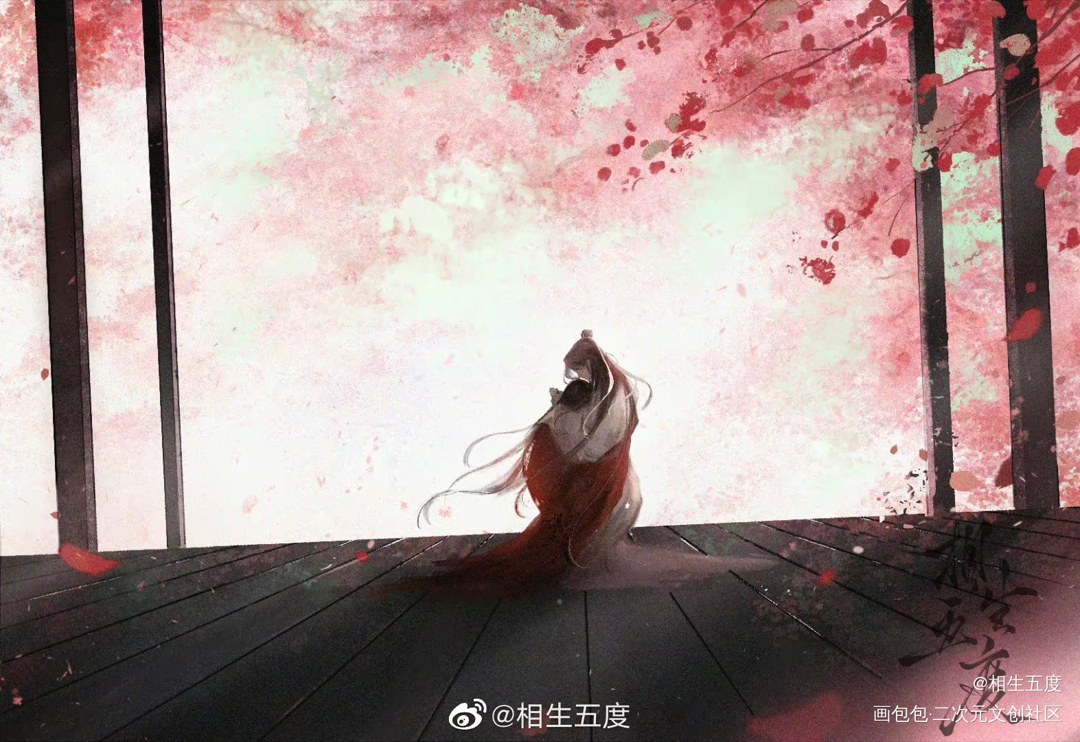 【花怜】岁月静好_天官赐福花怜古风插画绘画作品