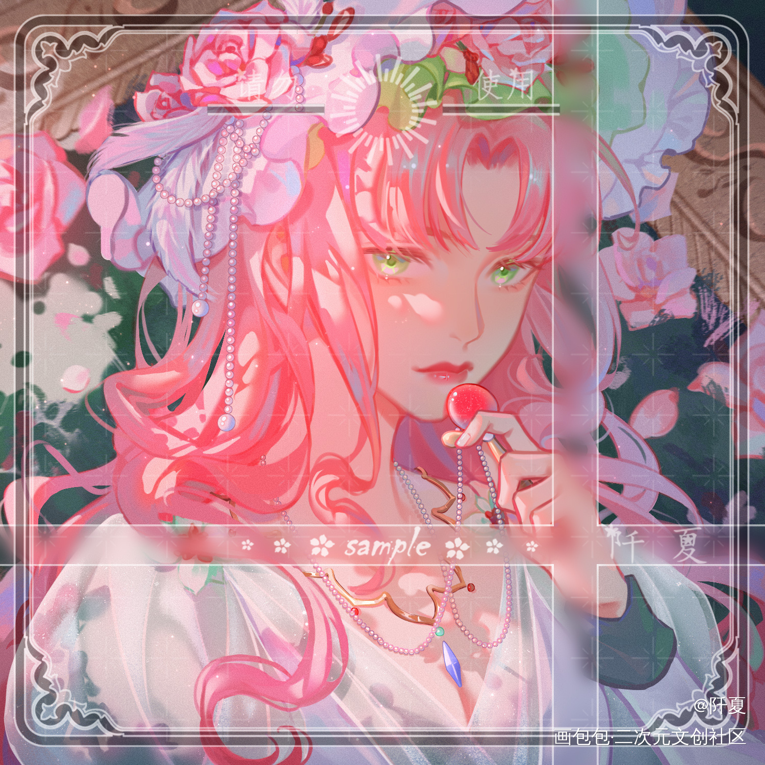 发发美女稿稿～_头像插画约稿板绘绘画oc绘画作品