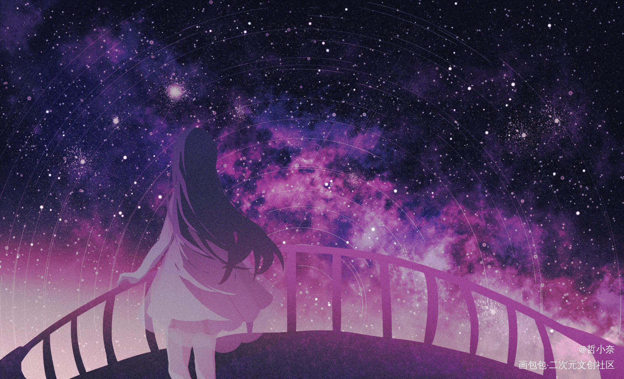 梦_平涂原创绘画作品
