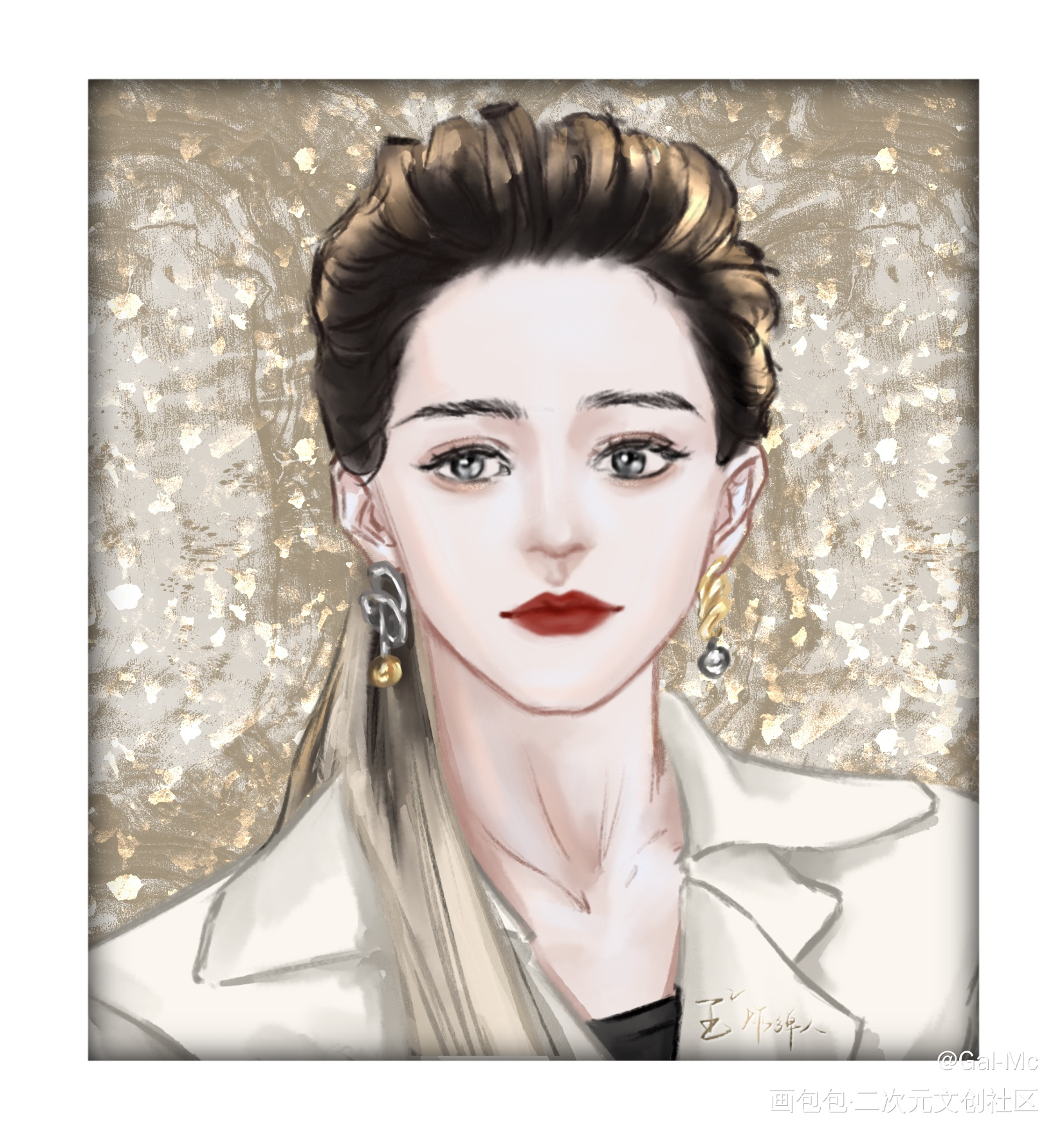 _明星大侦探摸鱼页王鸥绘画作品