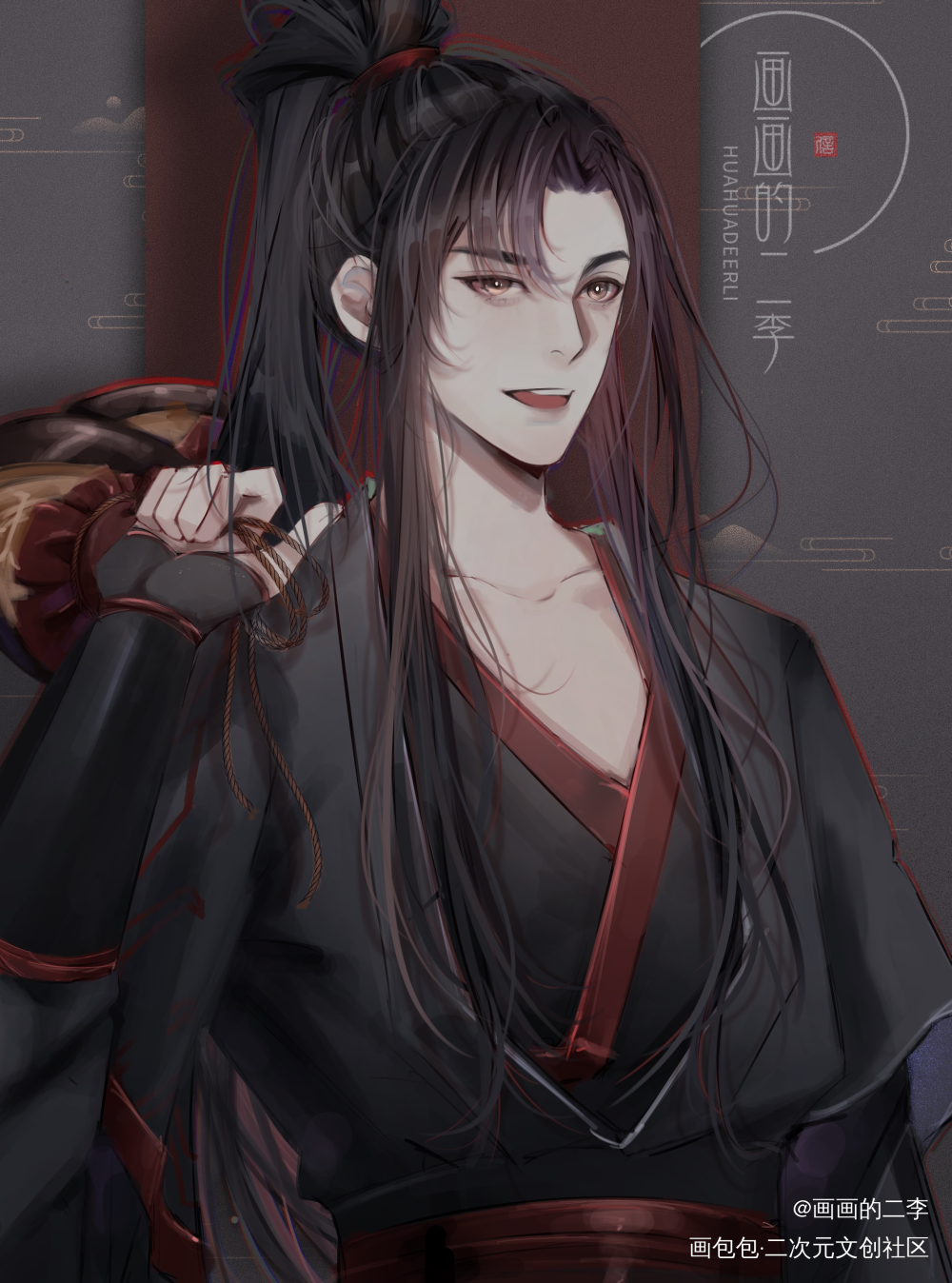 摸了羡羡官图_魔道祖师魏无羡绘画作品