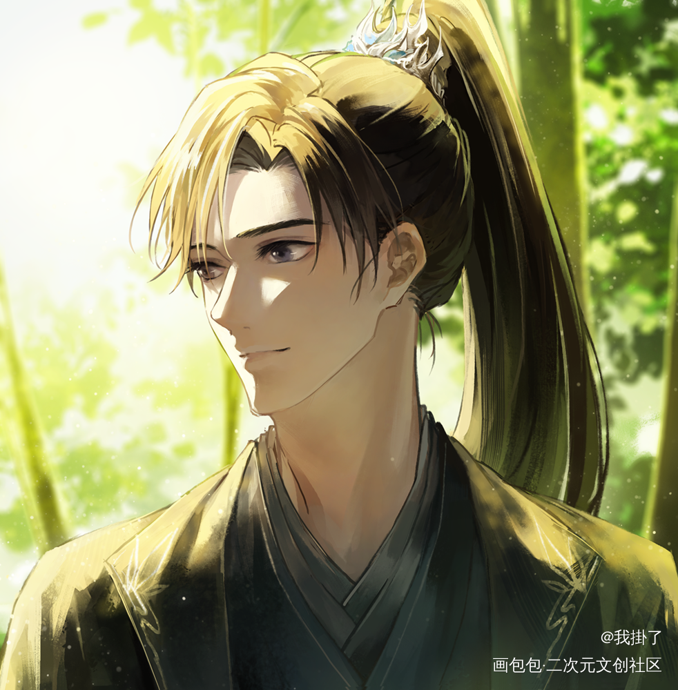 “..嘿嘿”_二哈和他的白猫师尊燃晚墨燃绘画作品