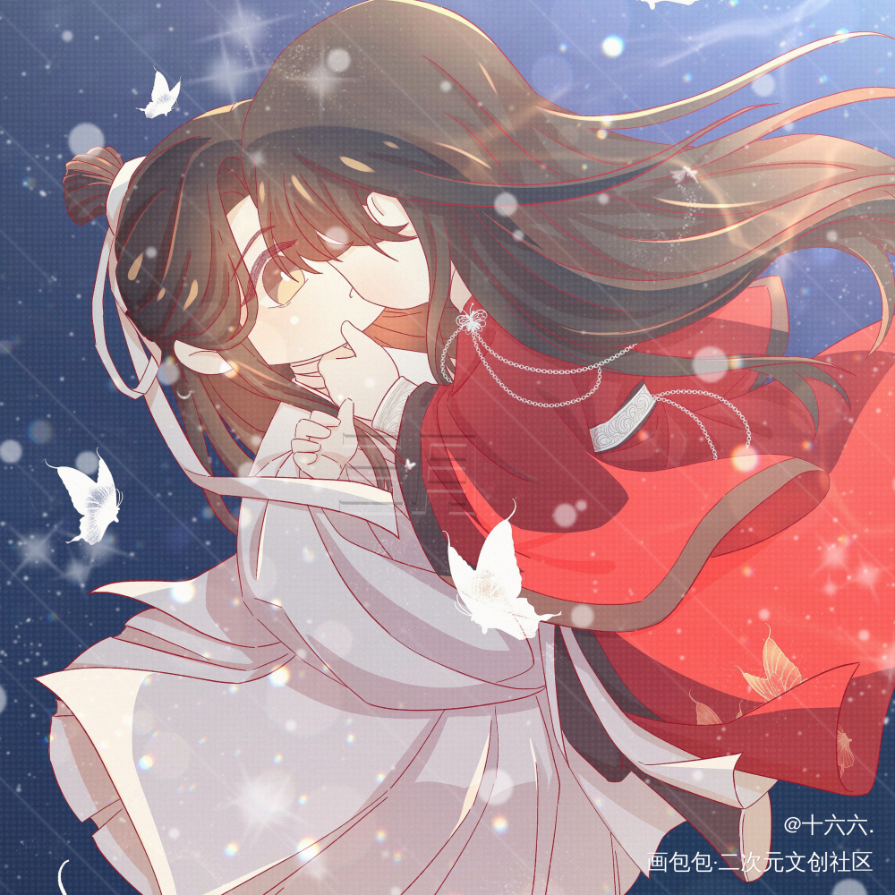 天官赐福_天官赐福花怜谢怜花城绘画作品