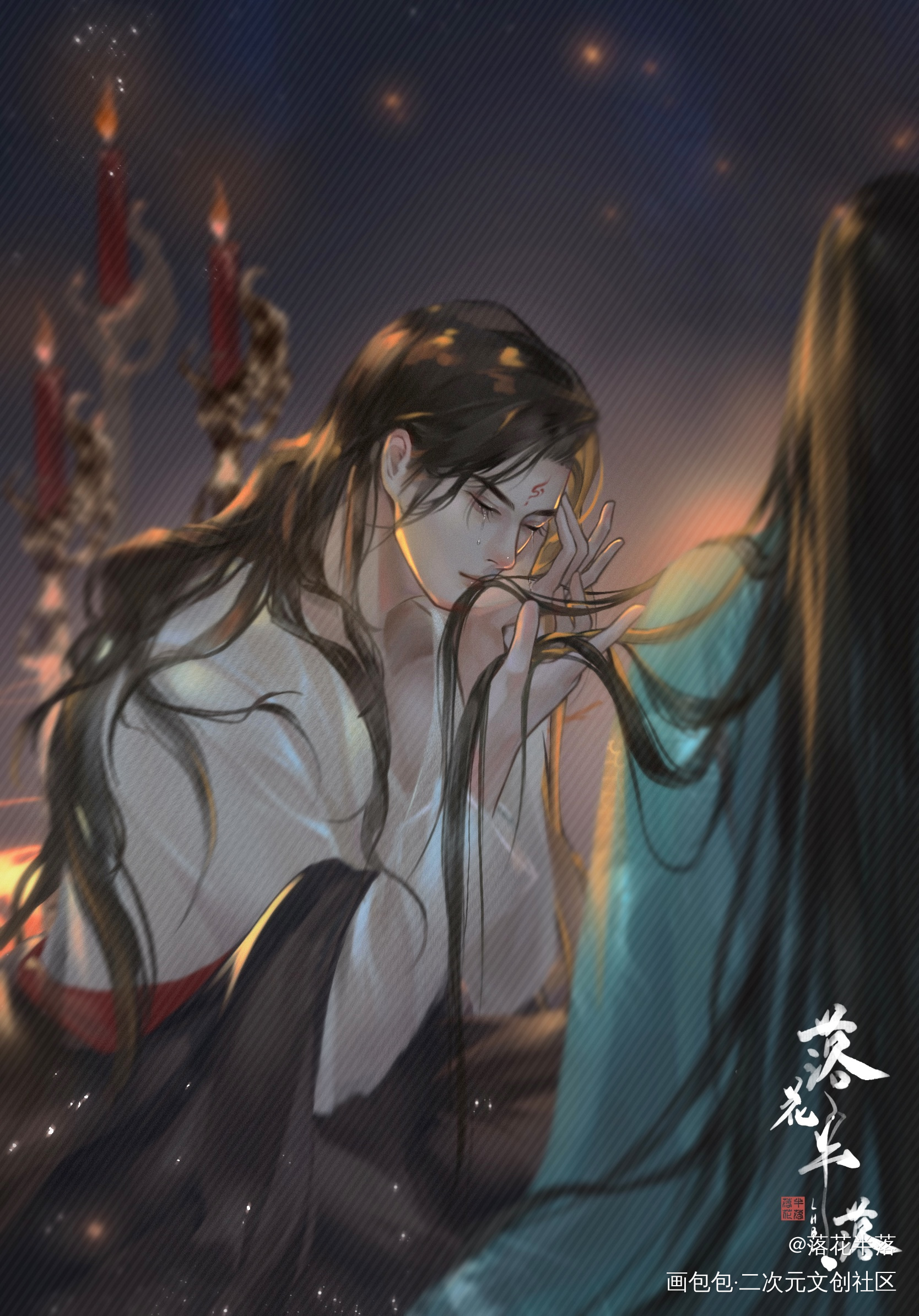 冰妹_人渣反派自救系统冰秋洛冰河·人渣反派自救系统绘画作品