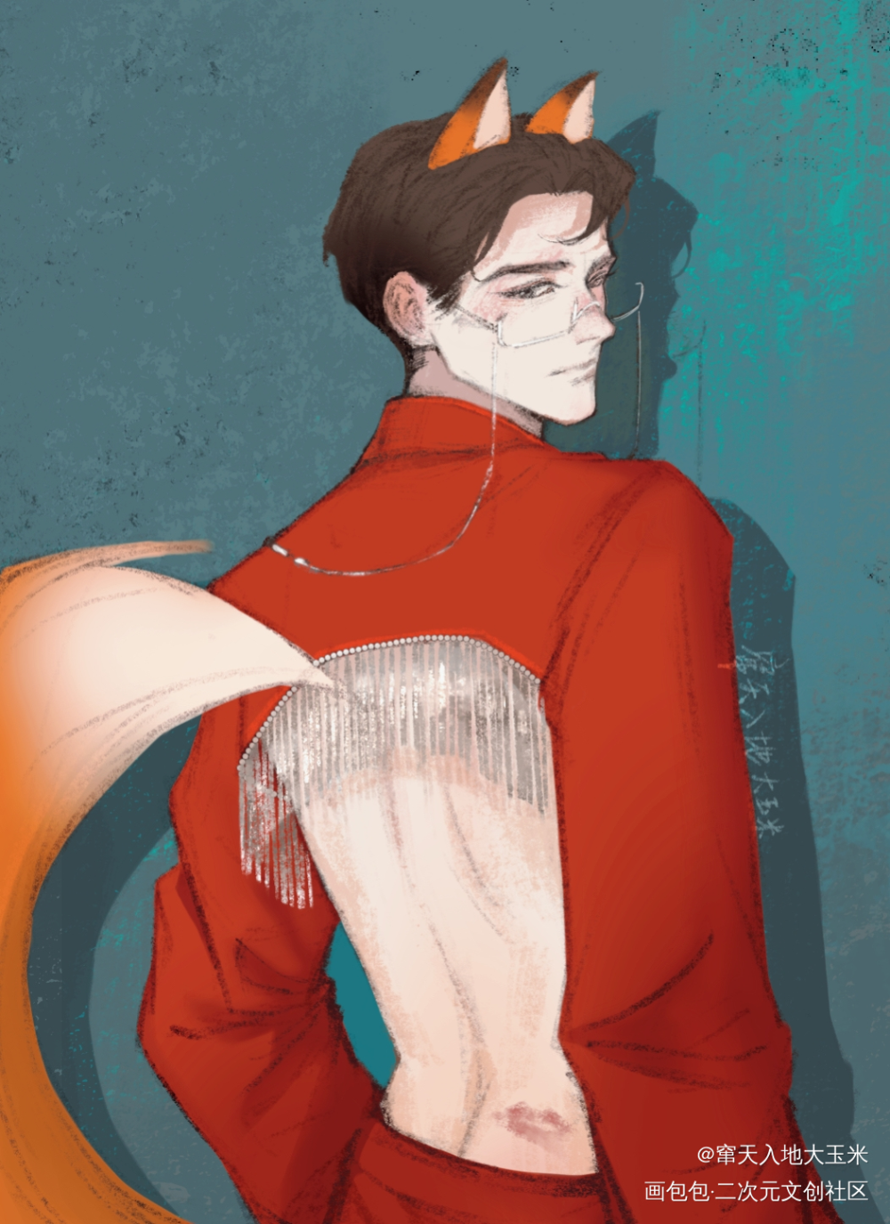顾总的露背西服_针锋对决顾青裴绘画作品