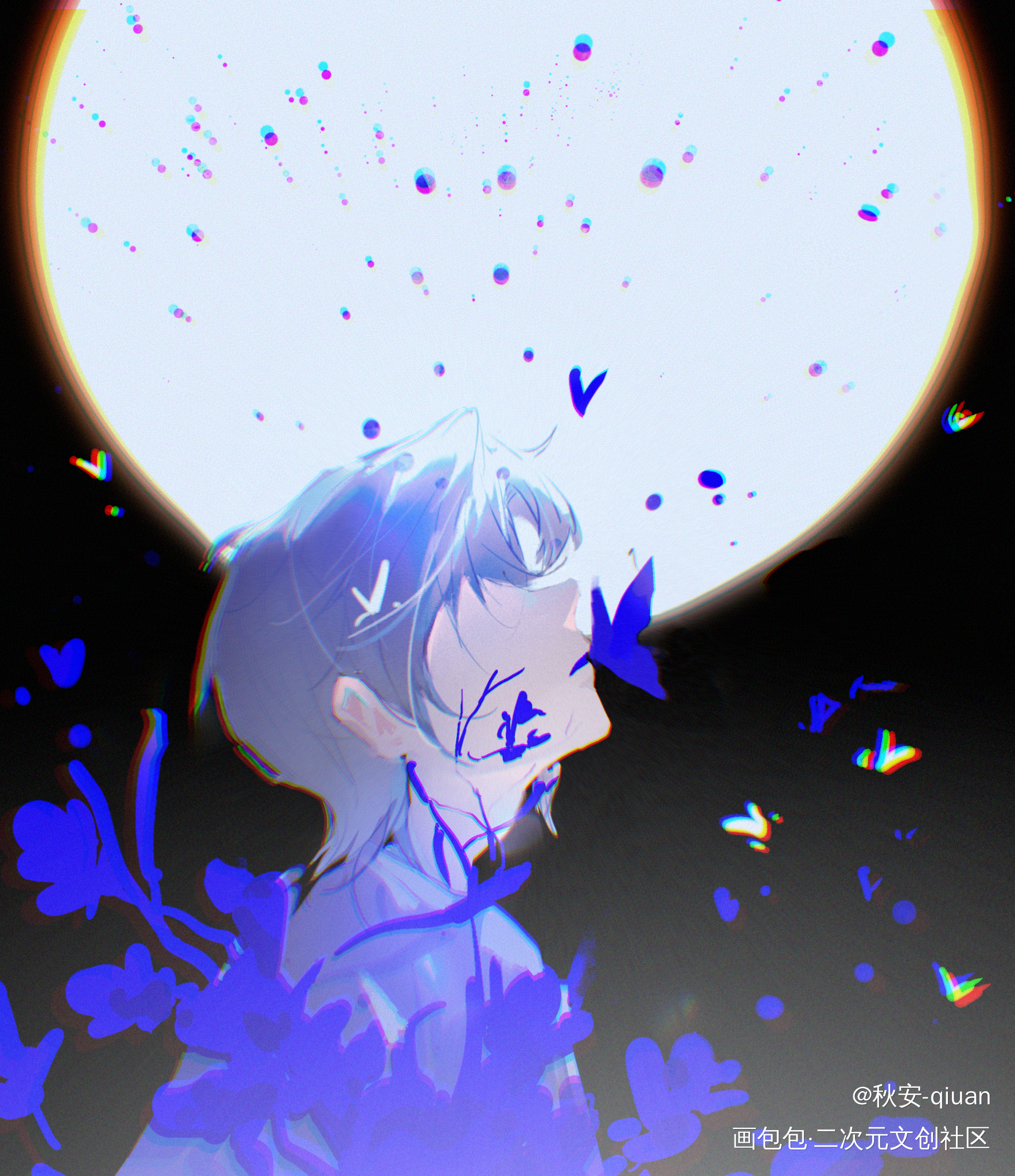 苏洄_悬日板绘涂同人苏洄稚楚绘画作品
