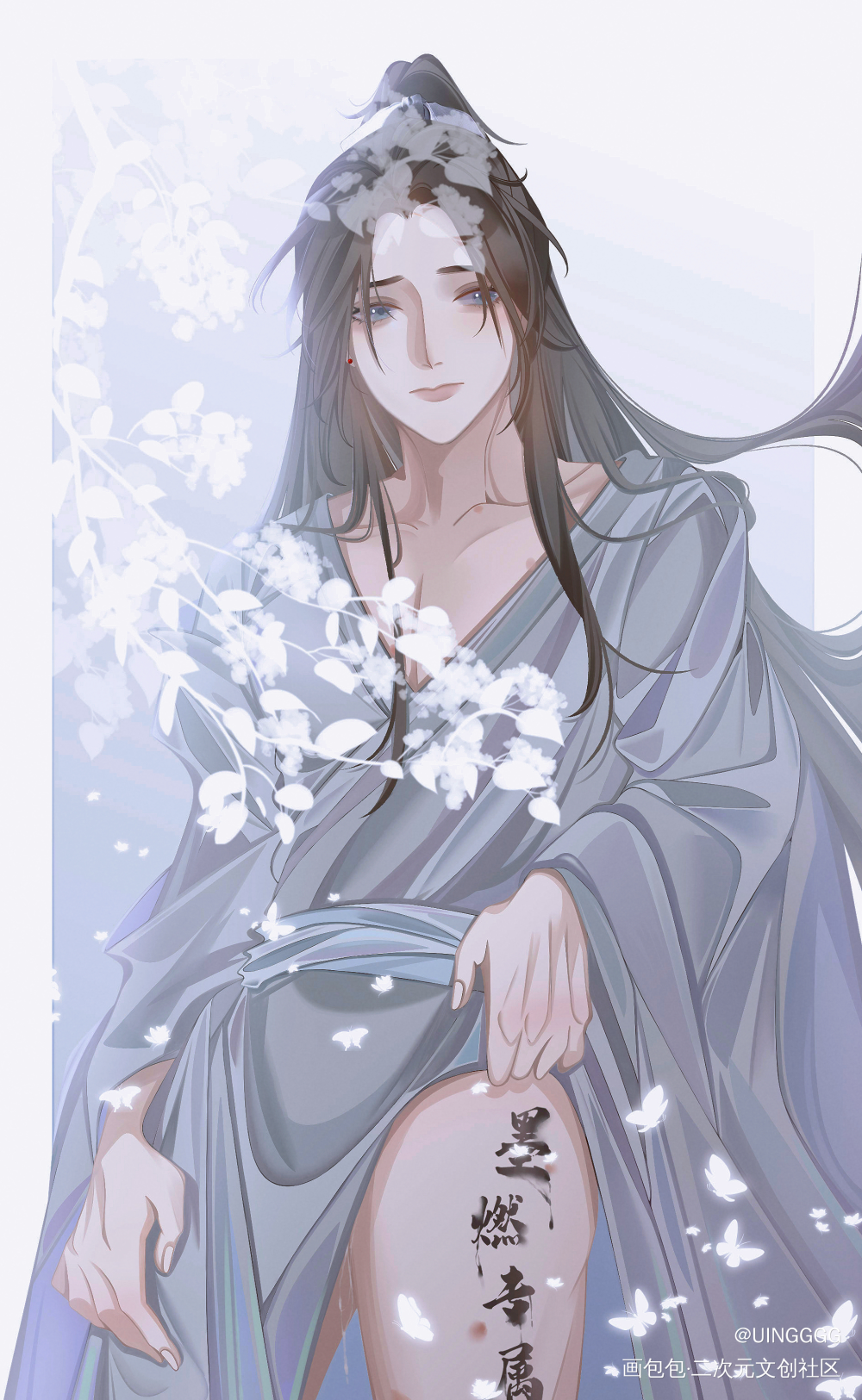 《检查》_二哈和他的白猫师尊燃晚绘画作品