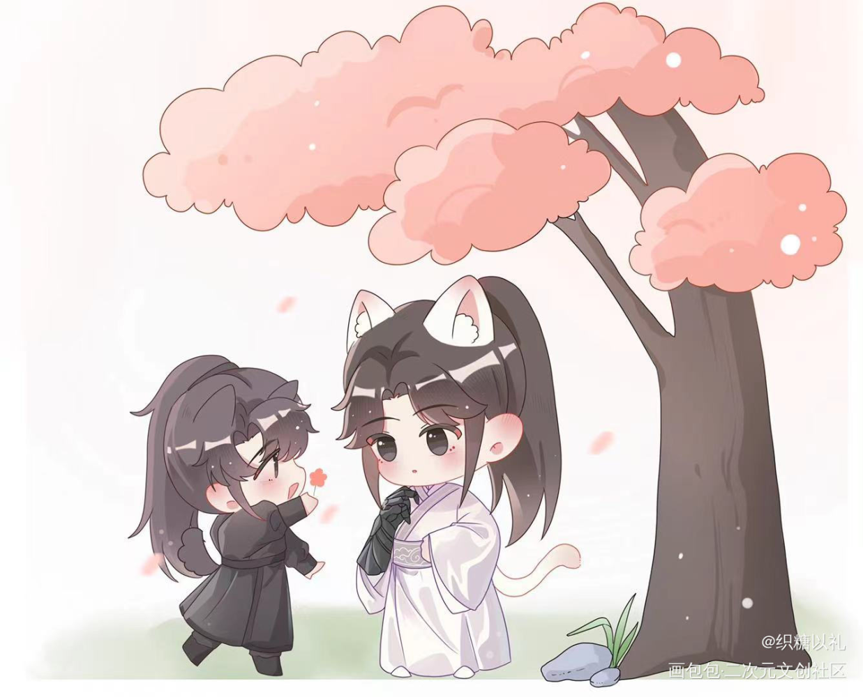 仙君 仙君_二哈和他的白猫师尊燃晚墨燃楚晚宁楚晚宁墨燃墨燃楚晚宁Q版绘画作品