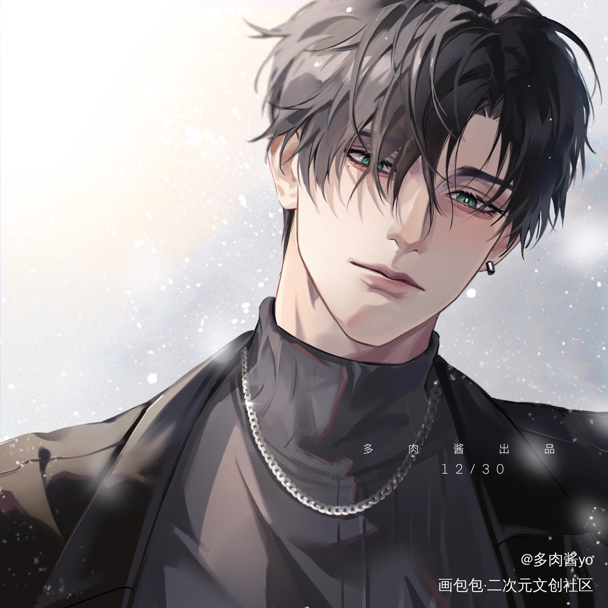 ❄️_光与夜之恋萧逸摸鱼绘画绘画作品