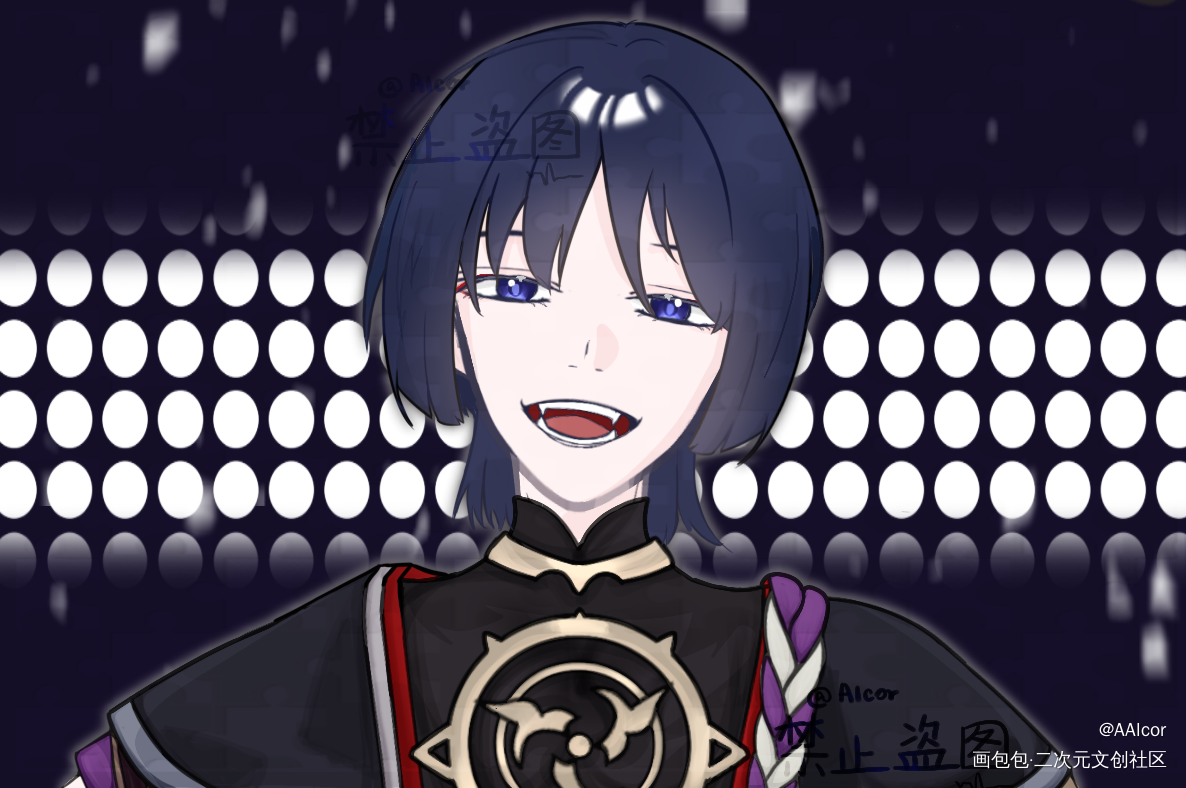 _原神散兵绘画作品