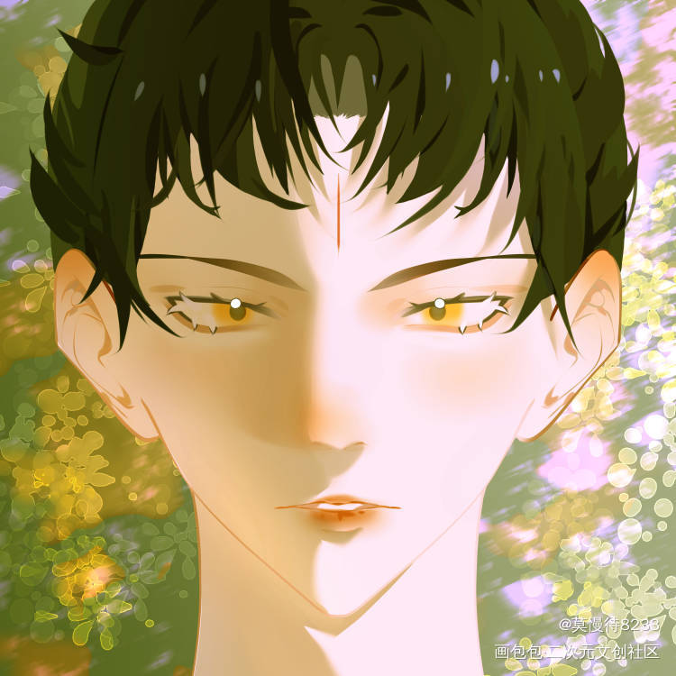 杨戬_新神榜杨戬杨戬板绘涂摸鱼页头像同人绘画作品