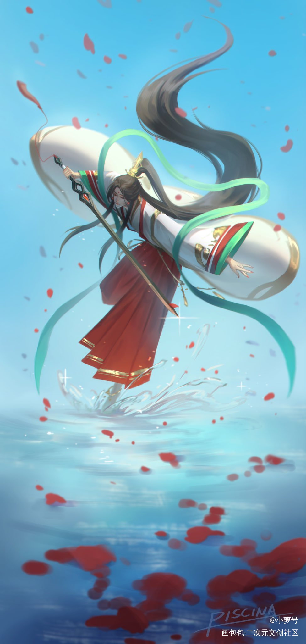 降临_天官赐福谢怜厚涂插画同人绘画作品