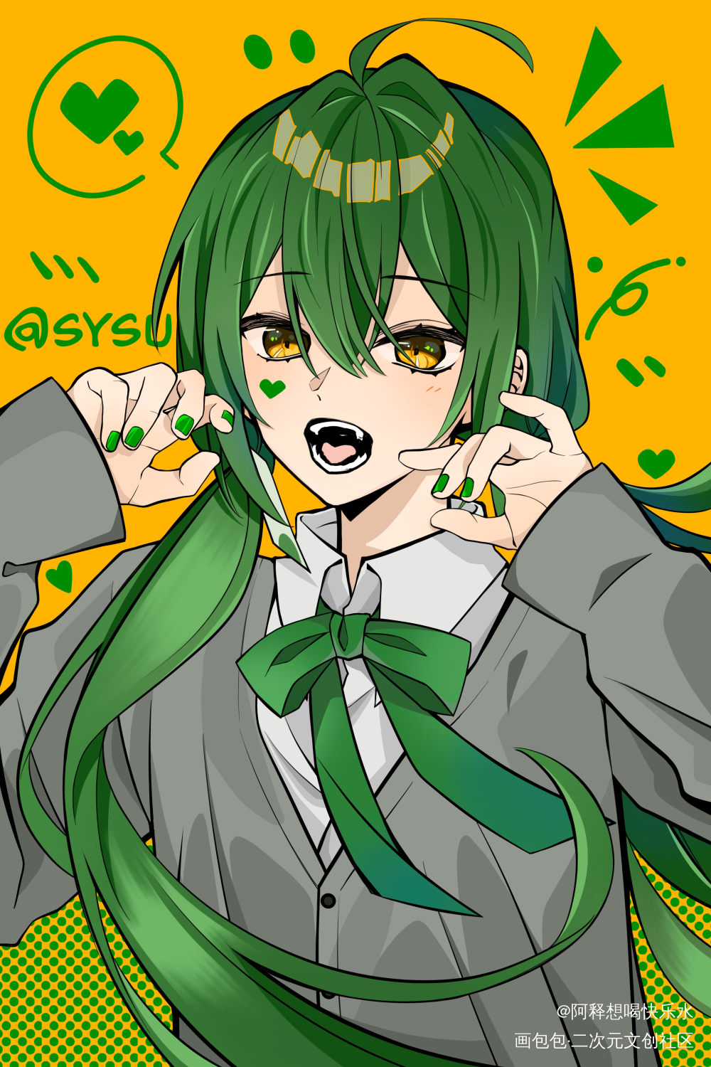 来推推双鸭山大学的漫协娘_青椒子绘画作品