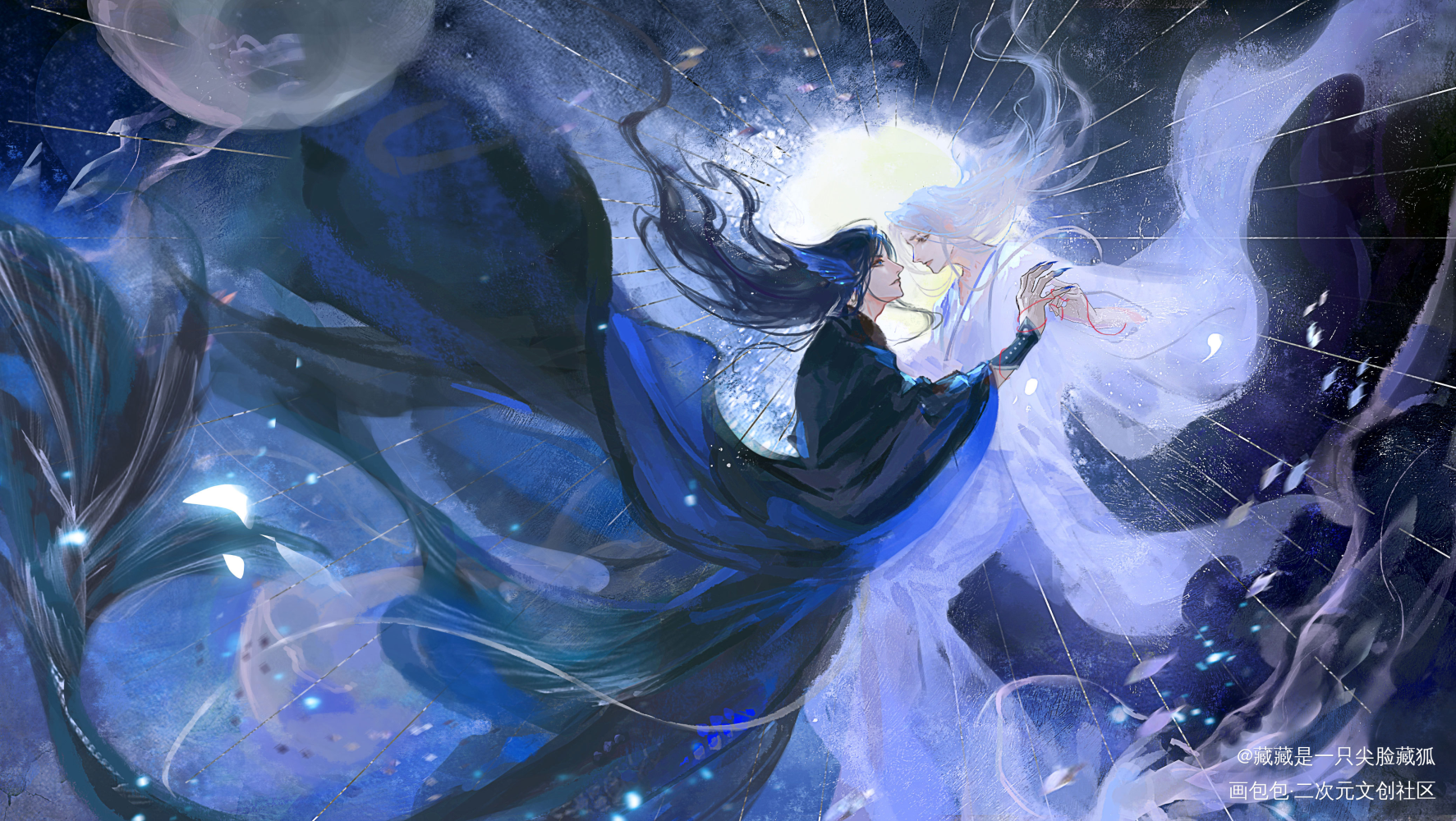 海中月_鲛人饵绘画作品