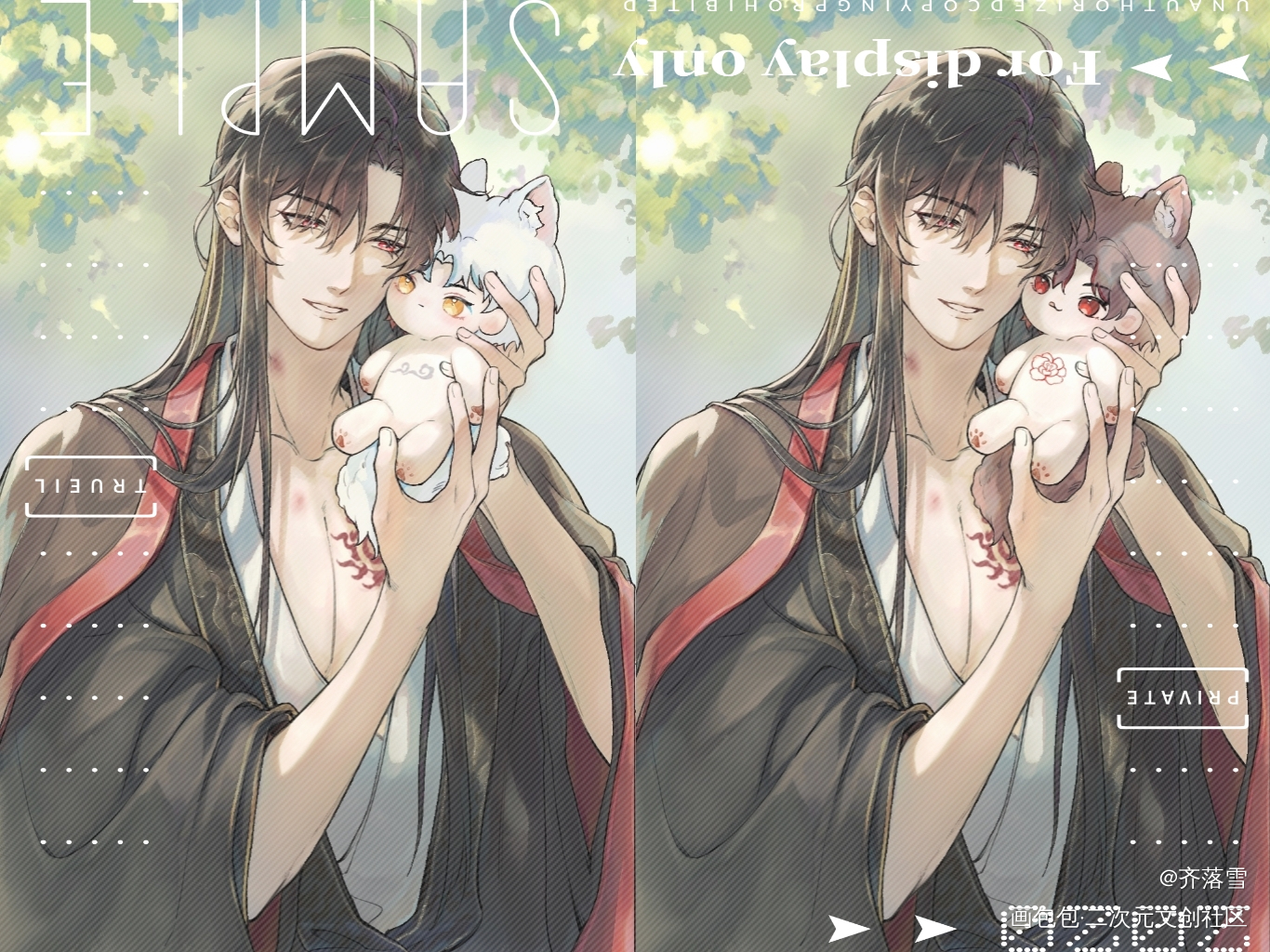 抱娃_魔道祖师忘羡绘画作品