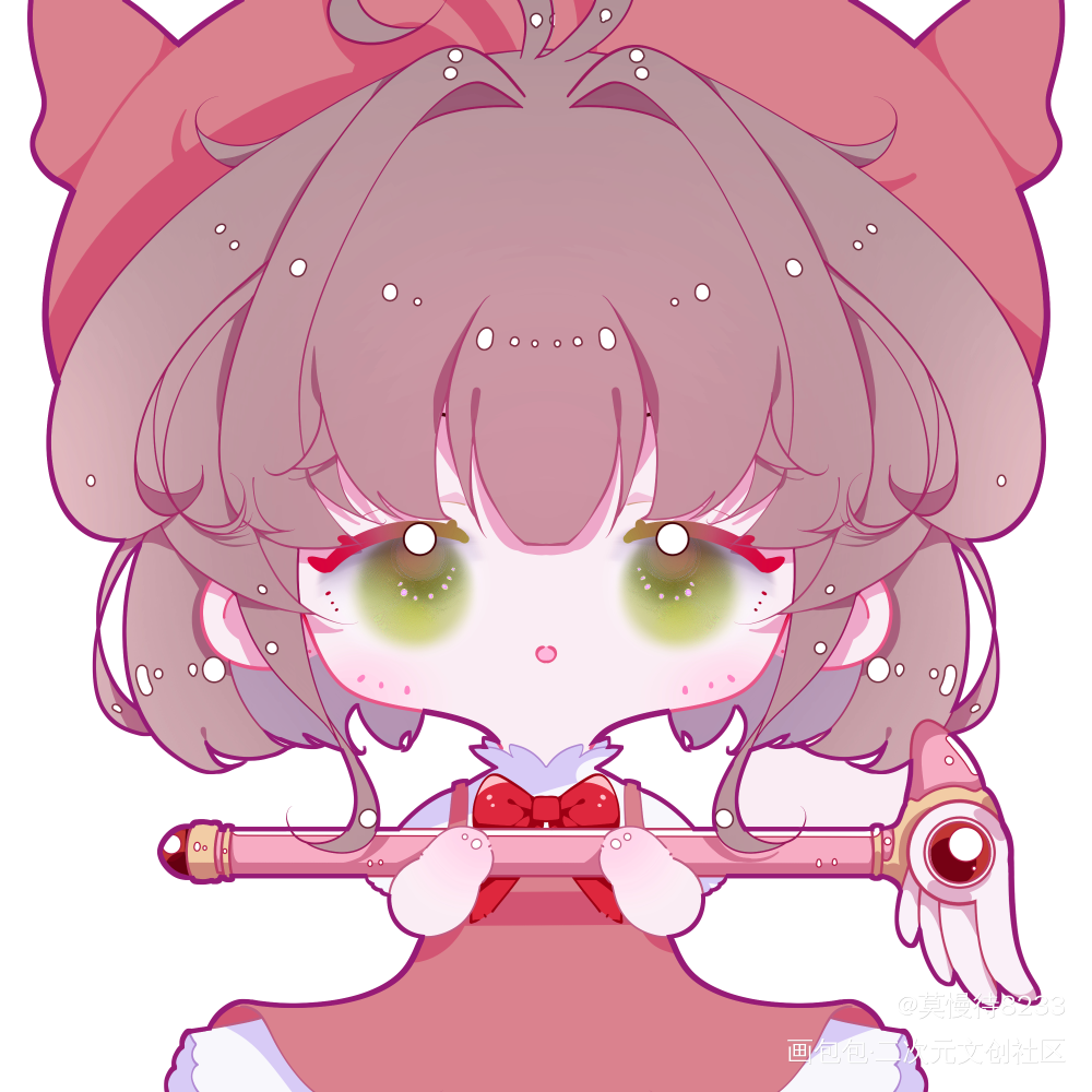 qq小樱～_魔卡少女樱木之本樱板绘涂摸鱼页同人绘画作品
