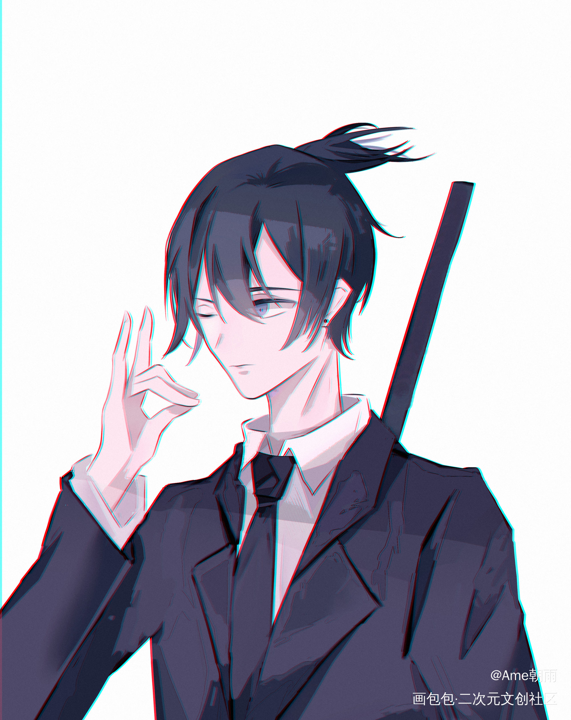 秋_电锯人早川秋同人原创绘画作品