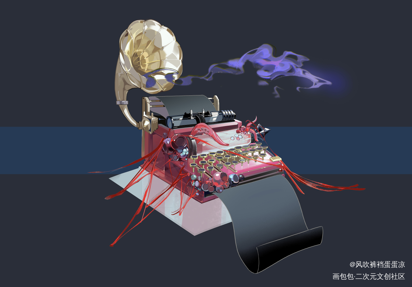 深夜睡不着起来摸的_摸鱼页小物件绘画作品