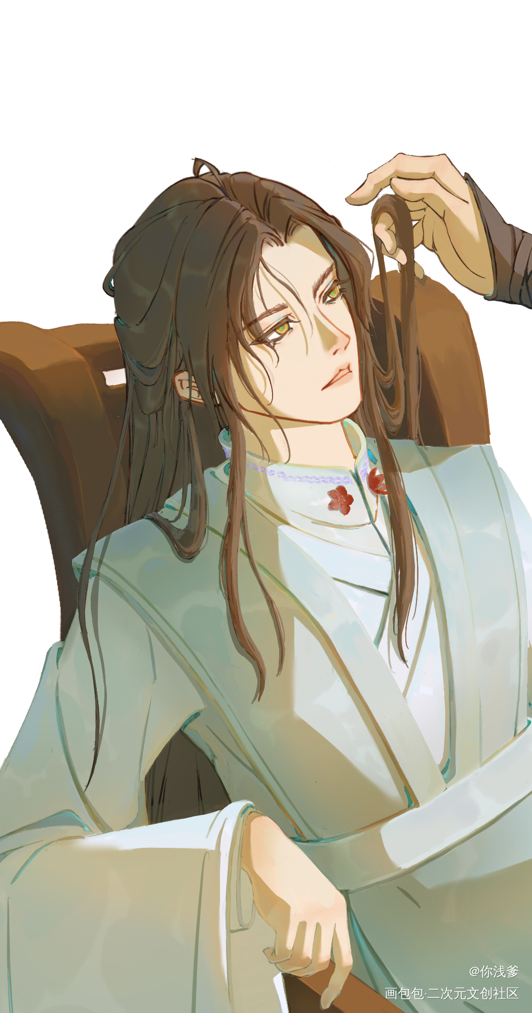 二哈和他的白猫师尊_二哈和他的白猫师尊燃晚墨燃楚晚宁绘画作品
