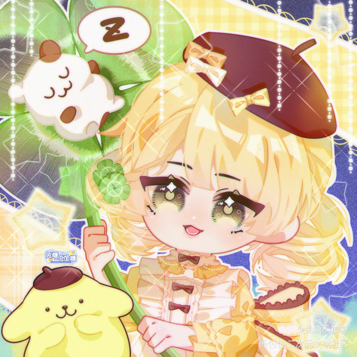 暖暖×三丽鸥来啦！♡_玉桂狗Q版我要上首推头像酷洛米懒蛋蛋布丁狗库洛米三丽鸥奇迹暖暖绘画作品