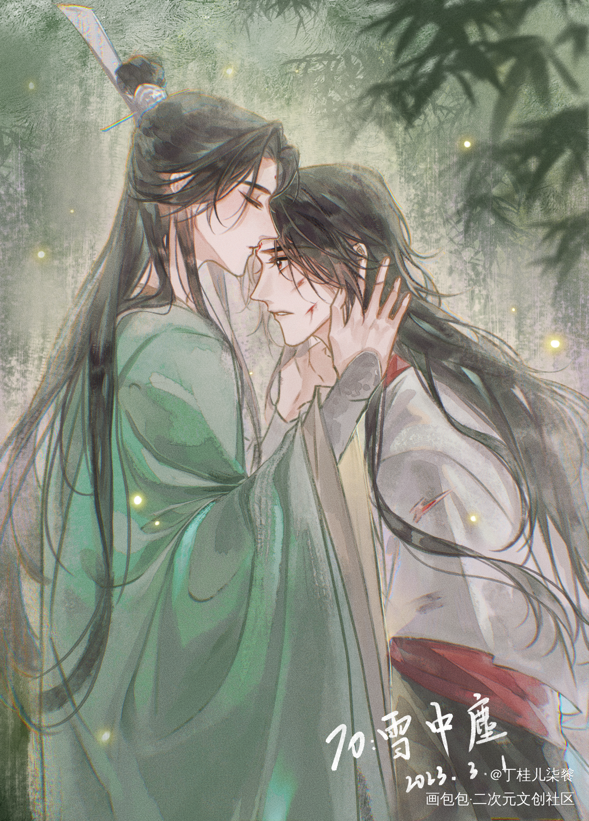 给朋友的插图！_人渣反派自救系统冰秋古风墨香铜臭绘画作品