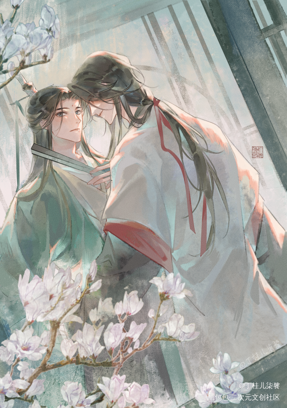 情人节的图来着！_人渣反派自救系统冰秋古风墨香铜臭绘画作品