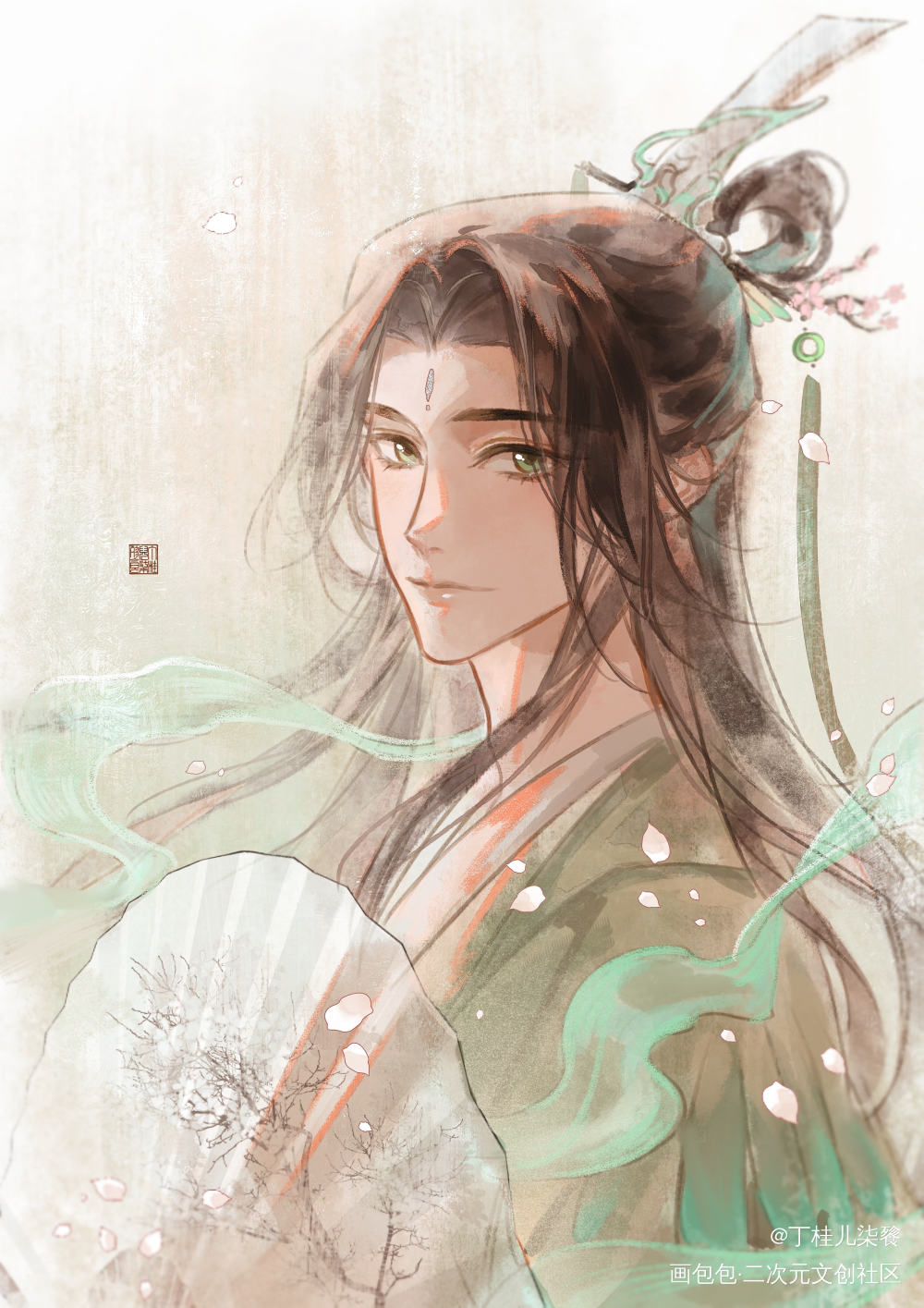 春神_人渣反派自救系统冰秋板绘涂古风墨香铜臭绘画作品
