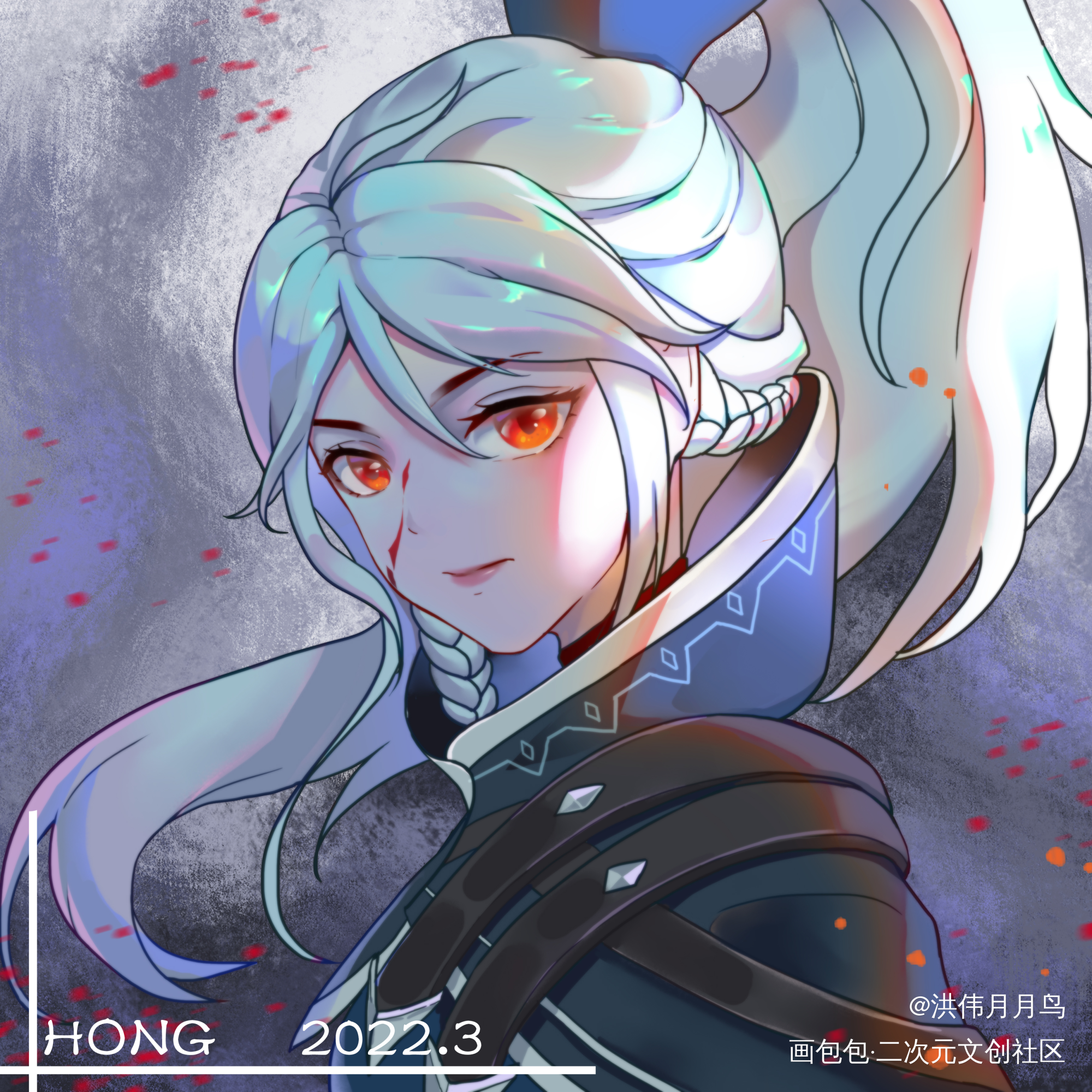 DOTA2小黑至宝同人_韩系平涂头像同人dota2绘画作品
